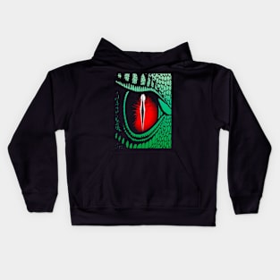 Red Dragons Eye Design Kids Hoodie